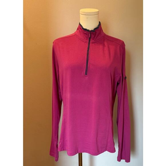 Horny Toad Womens Pull over Jacket Large T9 Tipped Zip - Picture 1 of 14